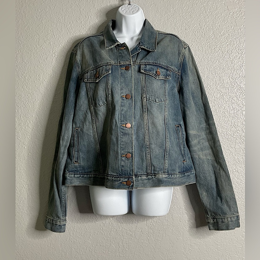 GAP denim 1969 jacket 2xl button down 4 pockets L 23” p/p 24” 100% cotton